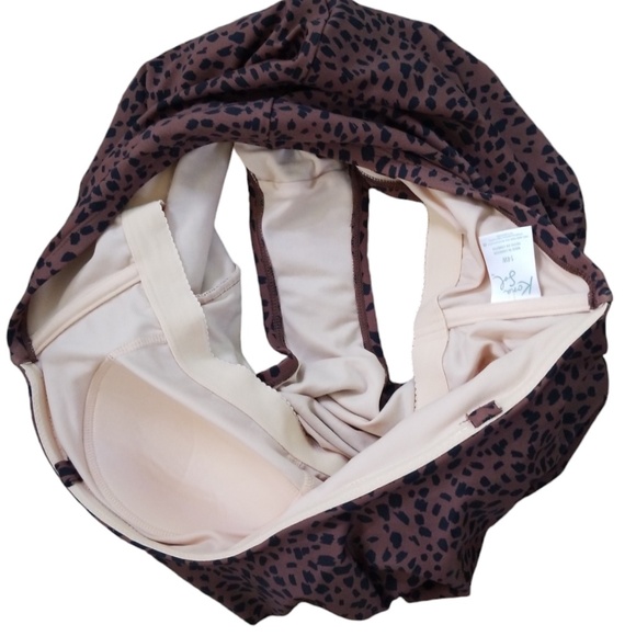 Kona Sol Animal Print Flounce One Piece Swimsuit Size 14W‎ NWOT - Picture 8 of 14